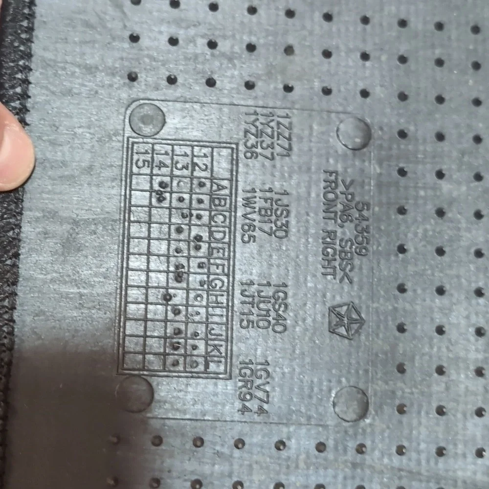 Dodge Grand Caravan Floor Mats Carpet Black Front OEM 1GR94DX9AG
